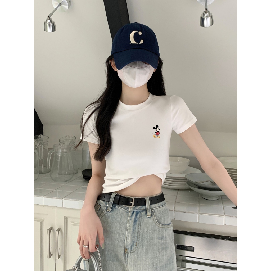[Form Ôm] Áo croptop nữ dáng ôm in hình thời trang phong cách Hàn Quốc - Áo baby tee Loza G0080_thumbnail_2