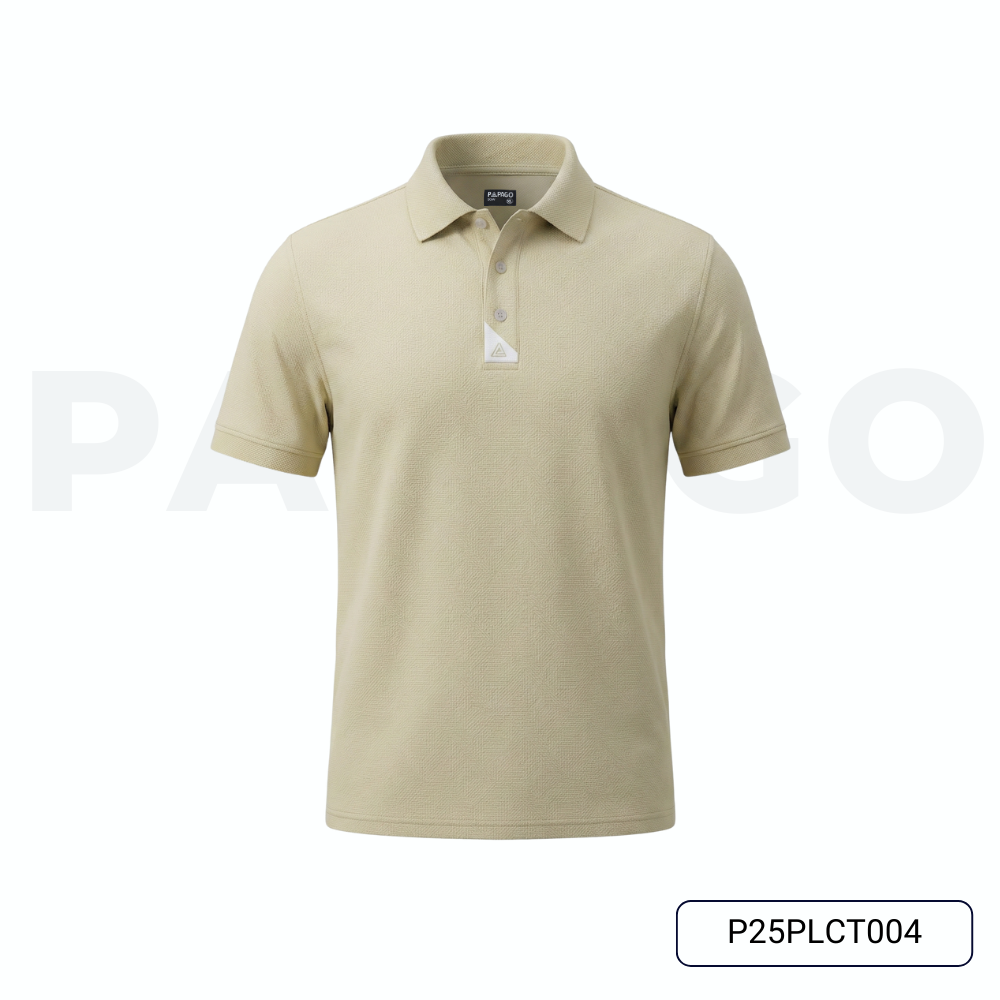 Áo polo cao cấp PAPAGO nam Trung niên vải cotton kim cương form rộng thêu logo trụ áo - P25PLCT004_thumbnail_8
