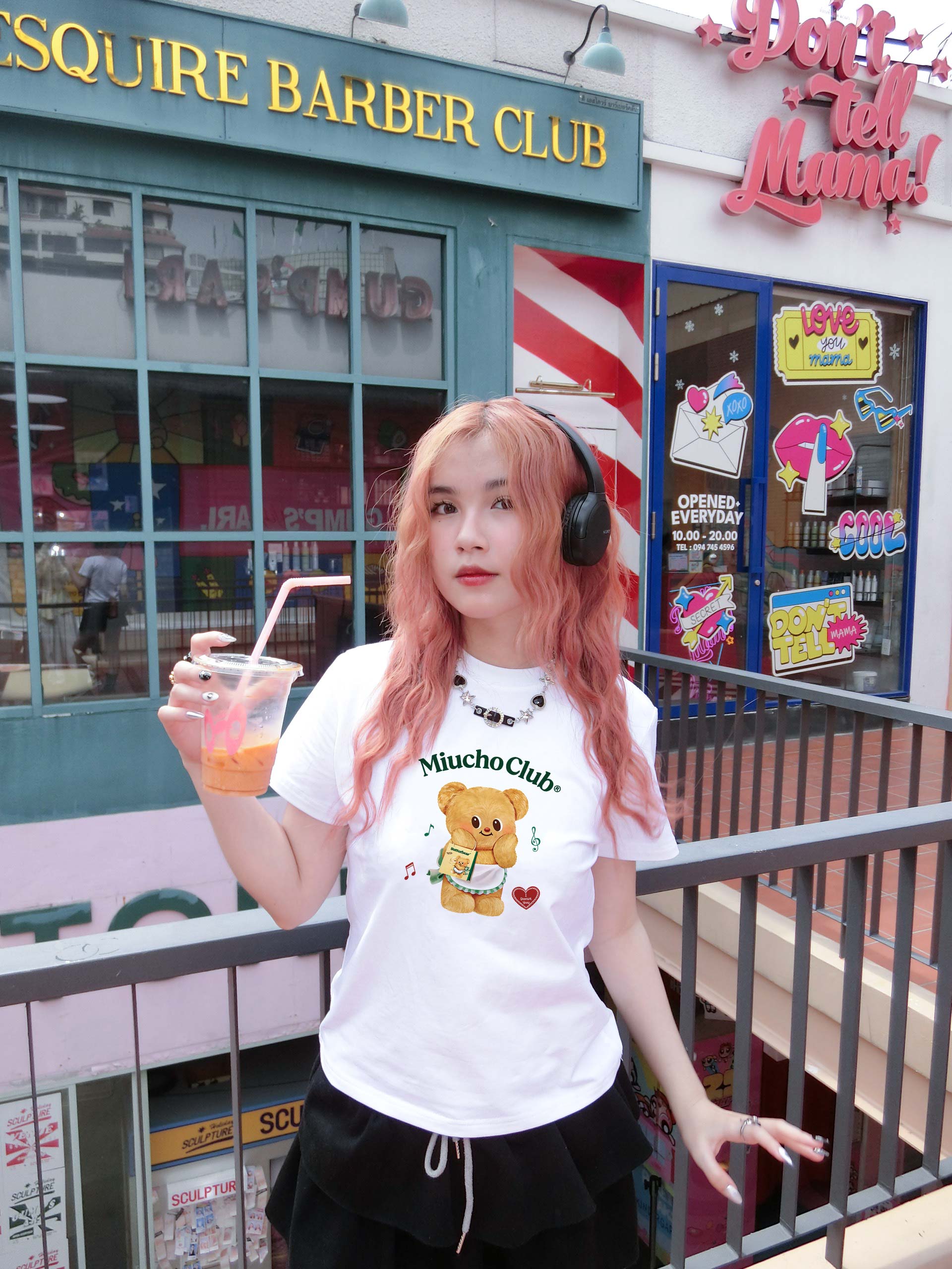 Áo baby tee Butter Bear đáng yêu form ôm ABD1341 Miucho tay ngắn vải cotton in mix_thumbnail_6