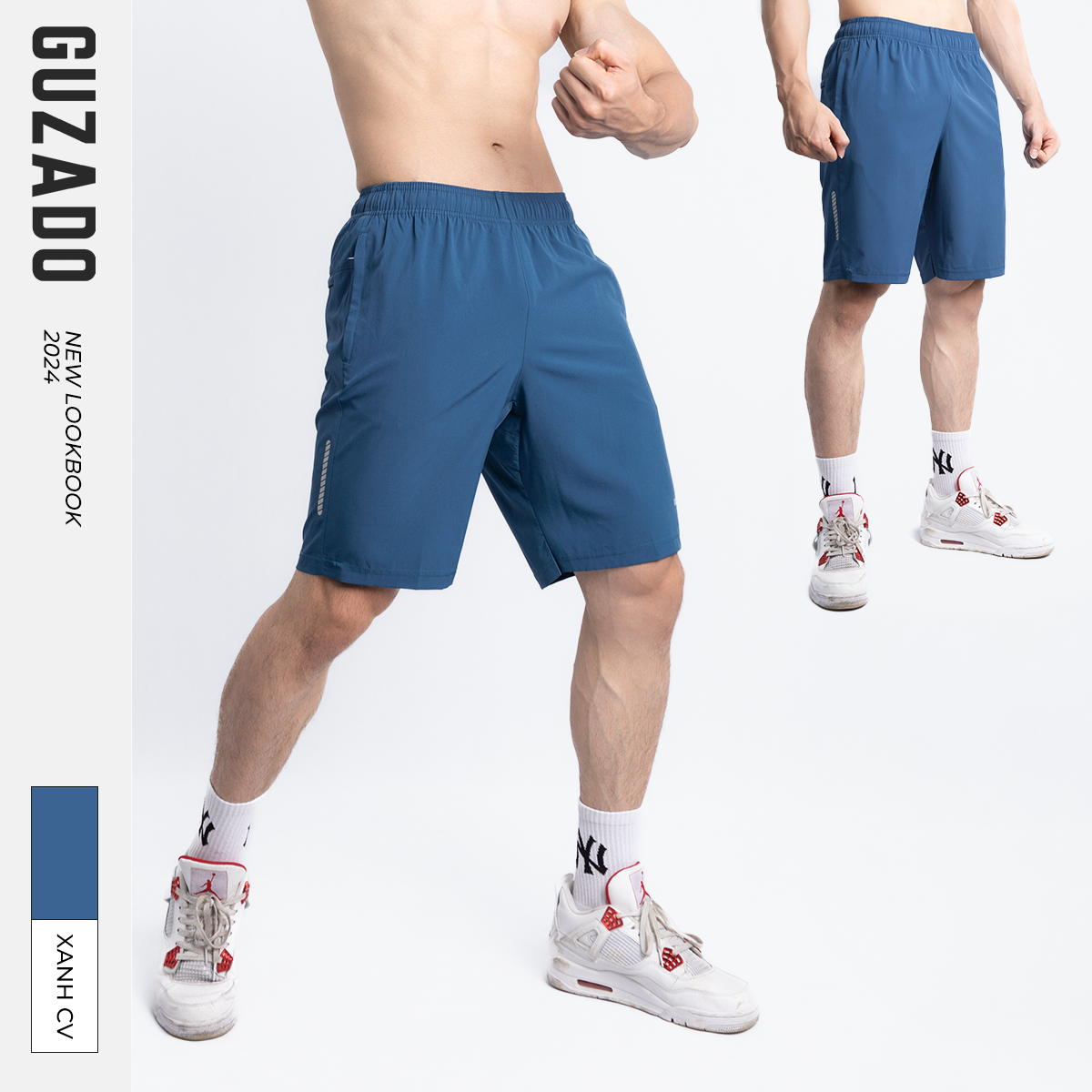 Quần Đùi Nam GUZADO Vải Gió Thể Thao Cạp Chun Co Giãn GSR01_thumbnail_21