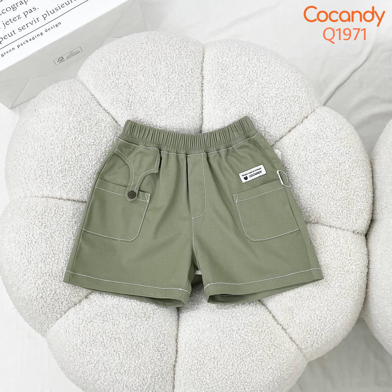 Quần cộc XANH RÊU 2 túi COCANDY_thumbnail_1