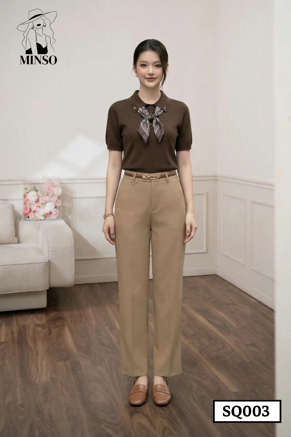 Quần Kaki dáng suông ống rộng SQ003