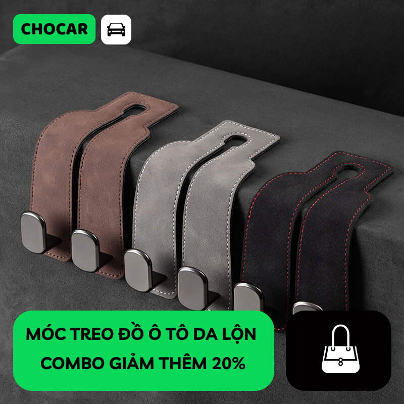 Móc Treo Đồ Ô Tô Da Lộn