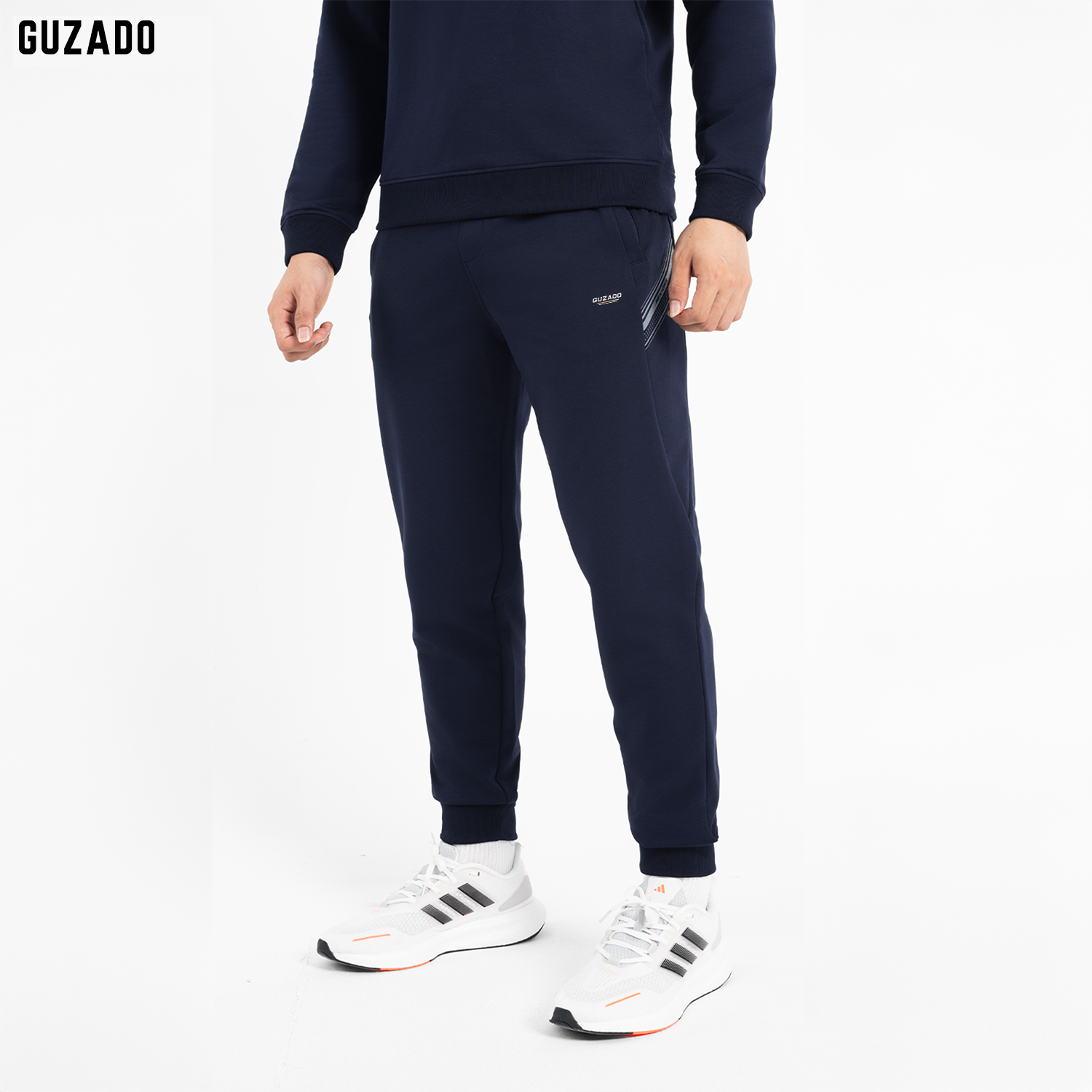 Bộ Quần Áo Nỉ Da Cá Nam GUZADO Mẫu Phối Sọc Premium GBN03_thumbnail_4