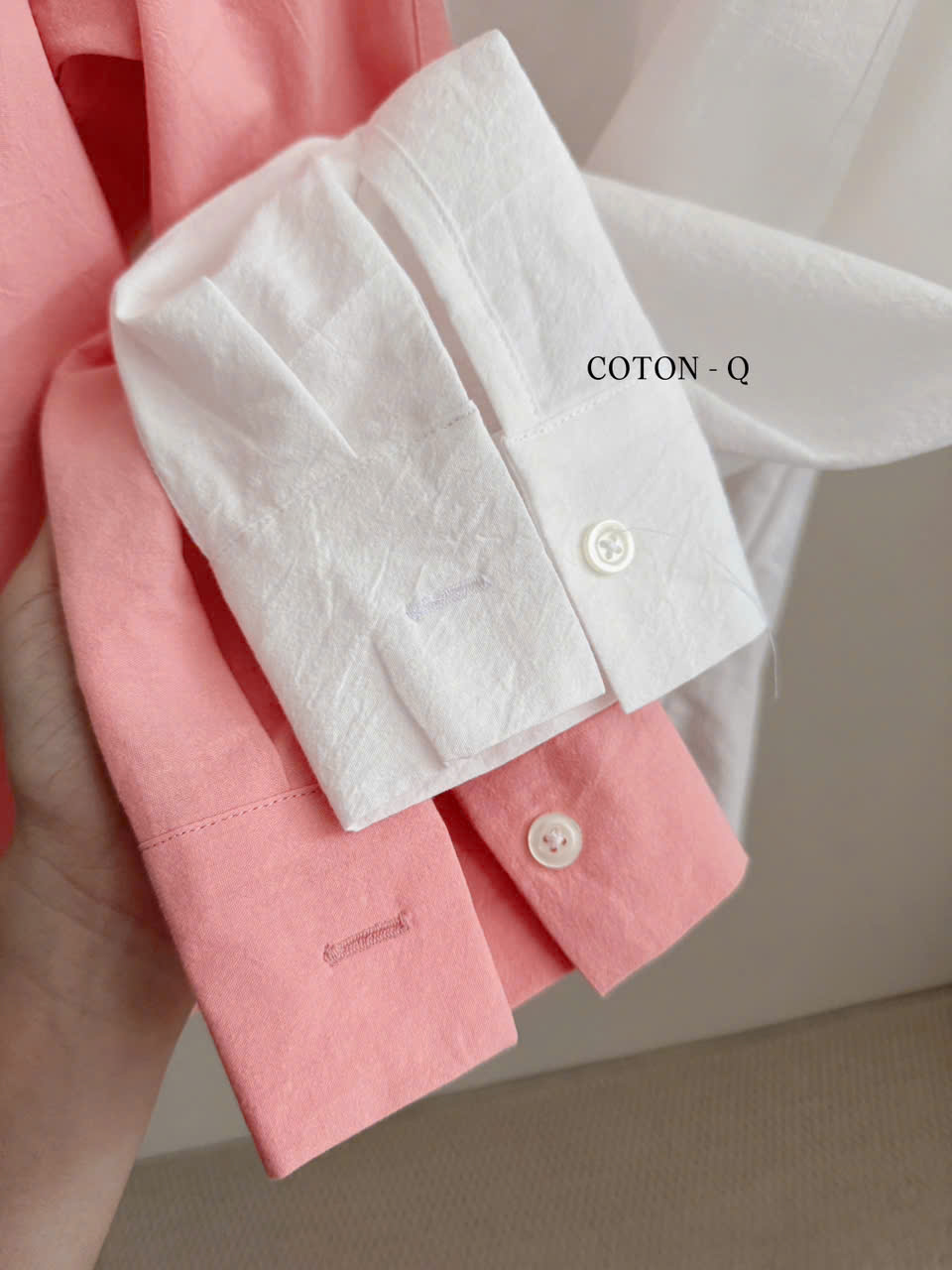 Áo somi tay dài phối kiểu ( HỒNG CAM )_thumbnail_22