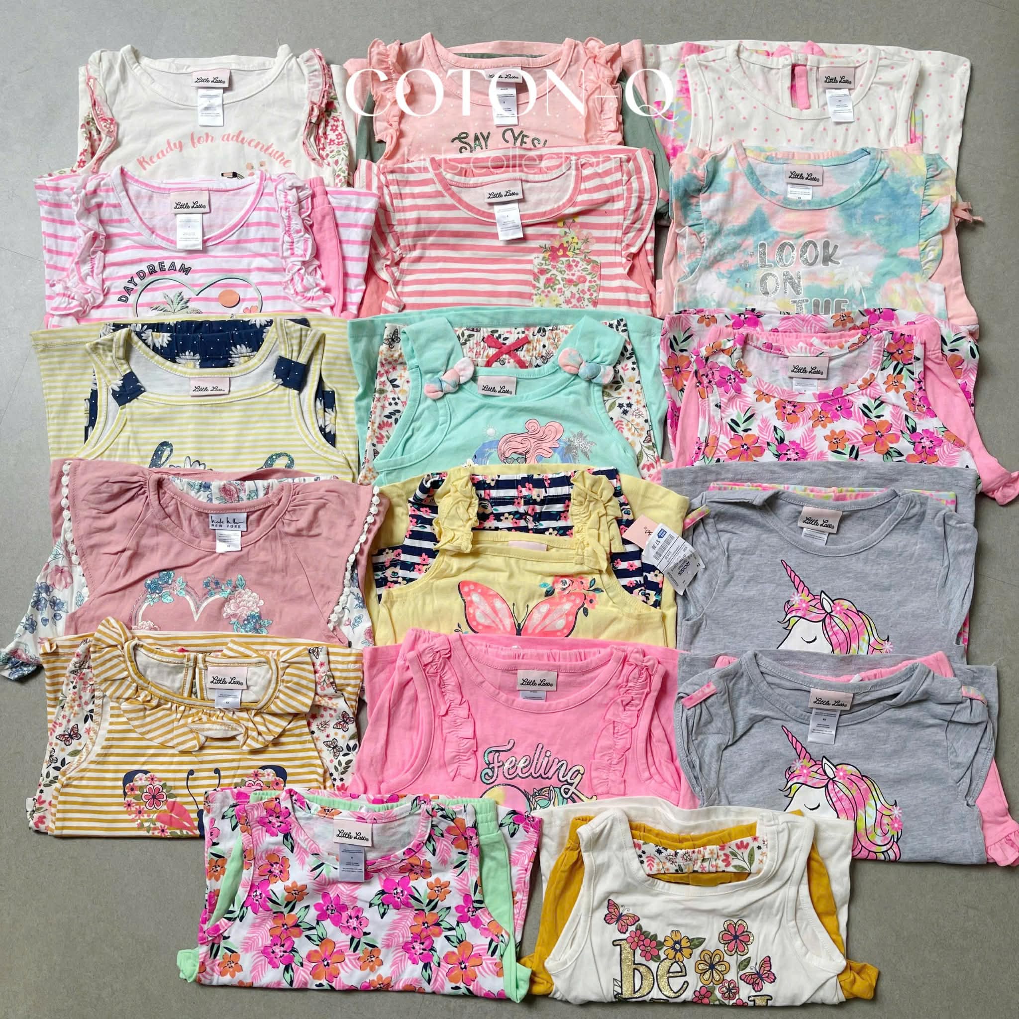 HE80 Set 2 bộ bé gái ( NGẪU NHIÊN ) - lỗi dơ nhẹ , mua từ 2set có thể trùng