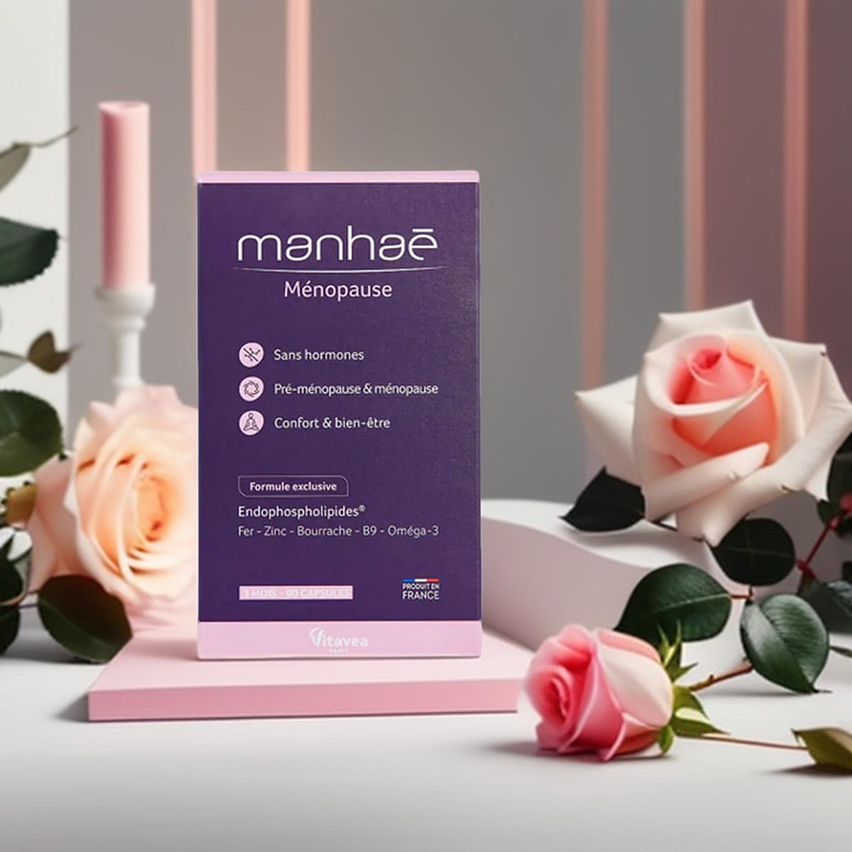 Viên Uống Hỗ Trợ Cân Bằng Nội Tiết Manhae Menopause Nutrisante 90 Viên - Giảm Bốc Hỏa và Ngủ Ngon Hơn