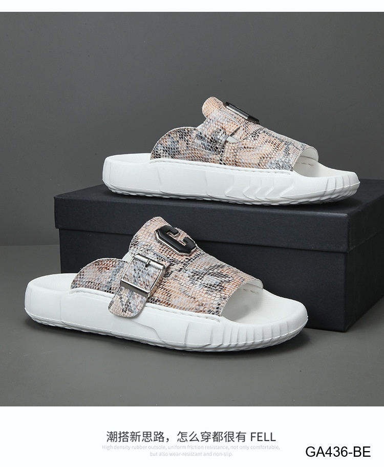 GA436 - Dép xỏ ngón nam thời trang da bò họa tiết rắn đế cao su êm chân_thumbnail_6