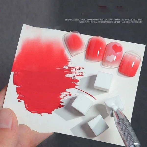 Bút kẹp mút dặm ombre, nhíp kẹp bông dặm ombre, mút, Set bông mút dặm ombre vuông, cây cố định ombre (Set)_thumbnail_2