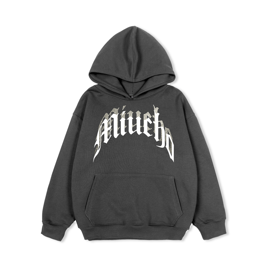 Áo hoodie nữ form rộng HDD291 Miucho chân cua in typography_thumbnail_7