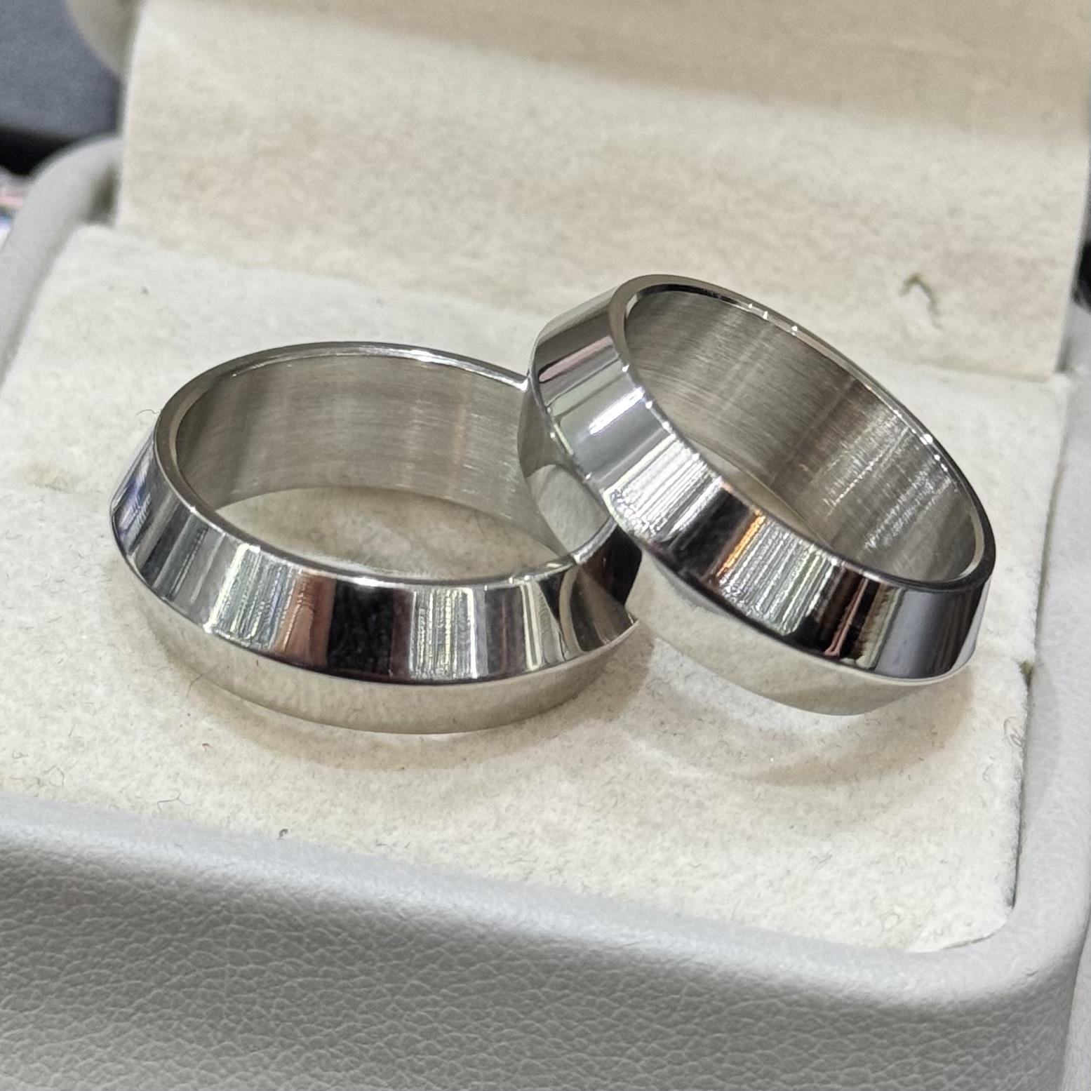 nhẫn kiểu titan trơn thành cao dạng nón size 7_thumbnail_3