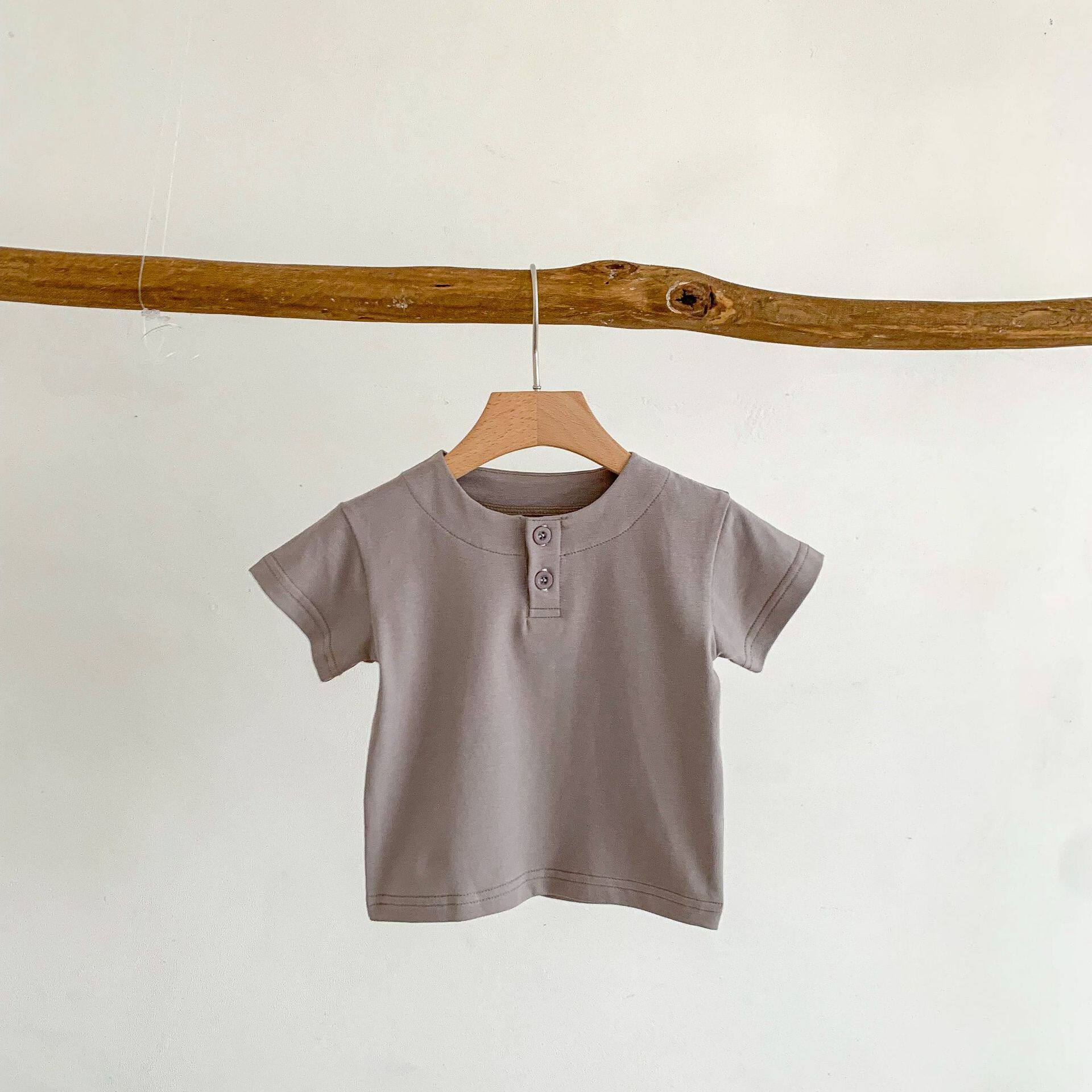 Áo thun cài nút cổ tròn Basic Cotton cho bé_thumbnail_18