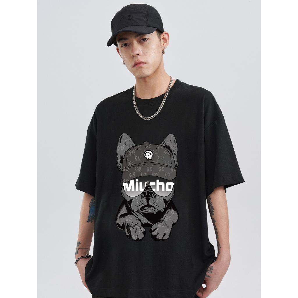 Áo phông nam boy phố form rộng nhiều màu ATD1071 Miucho Man tay ngắn cổ tròn in mix_thumbnail_3