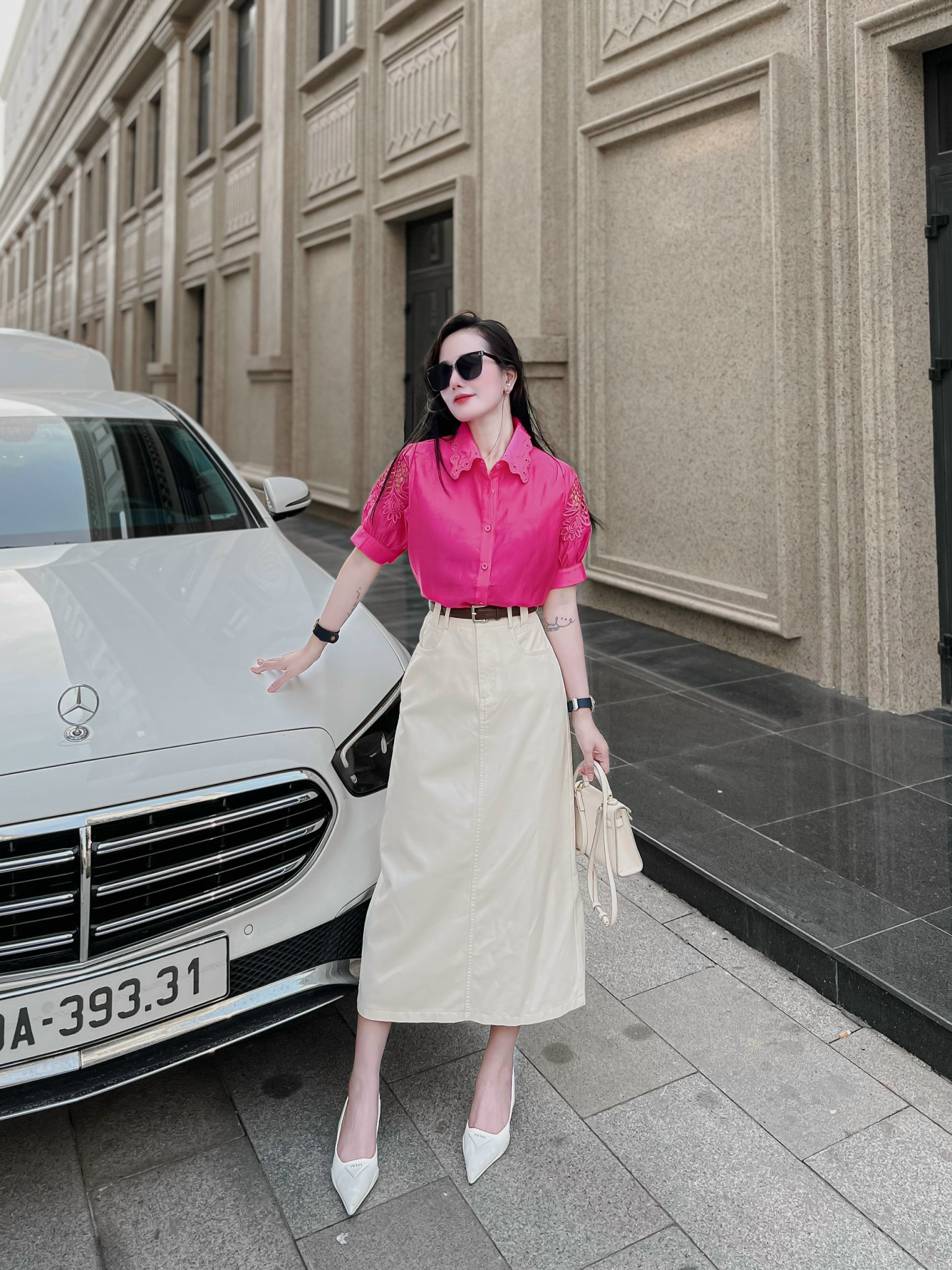 Áo Sơ Mi Họa Tiết Tay Phối Hoa Thiết Kế Xu Hướng Hiện Đại_thumbnail_5