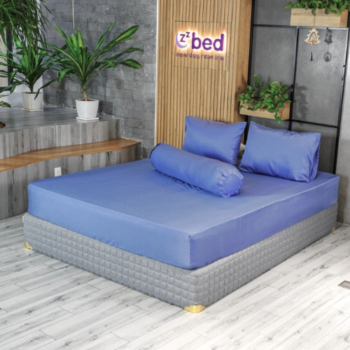 Bộ Ga giường Lụa Tencel Ice Cool Zzbed Màu Xanh Dương - TCM42_thumbnail_0