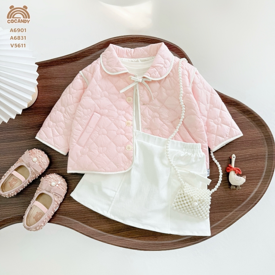 Áo khoác HỒNG cổ sen phối BE_thumbnail_6