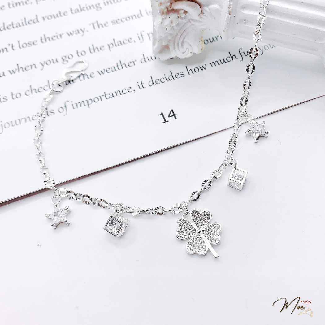 LT293 - Lắc tay cỏ 4 lá lập phương pha lê_thumbnail_1