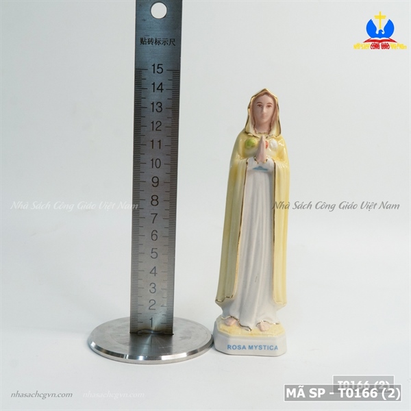 Tượng sứ Đức Mẹ Hoa Hồng 12cm (áo vàng) ✔_thumbnail_4