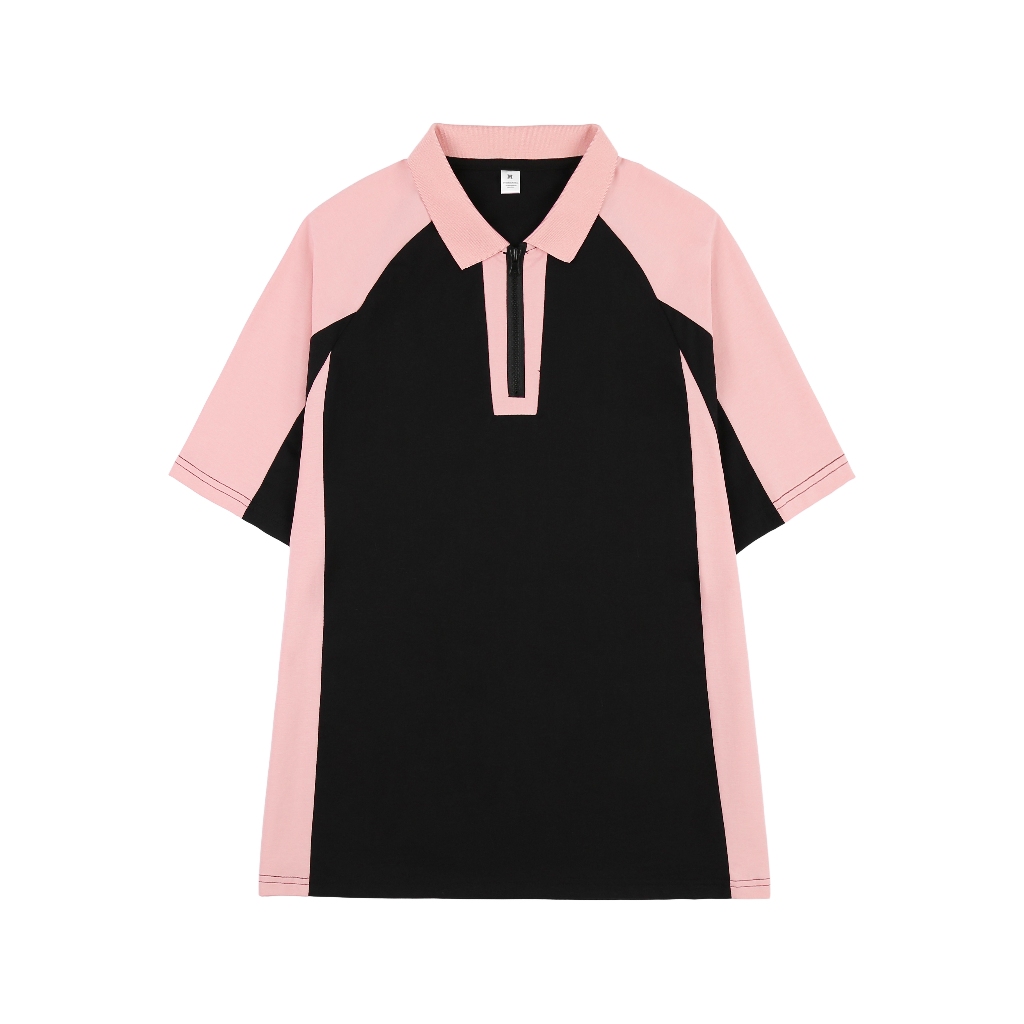 Áo polo nữ trơn phối khoá form rộng PLPKT01 Miucho_thumbnail_8