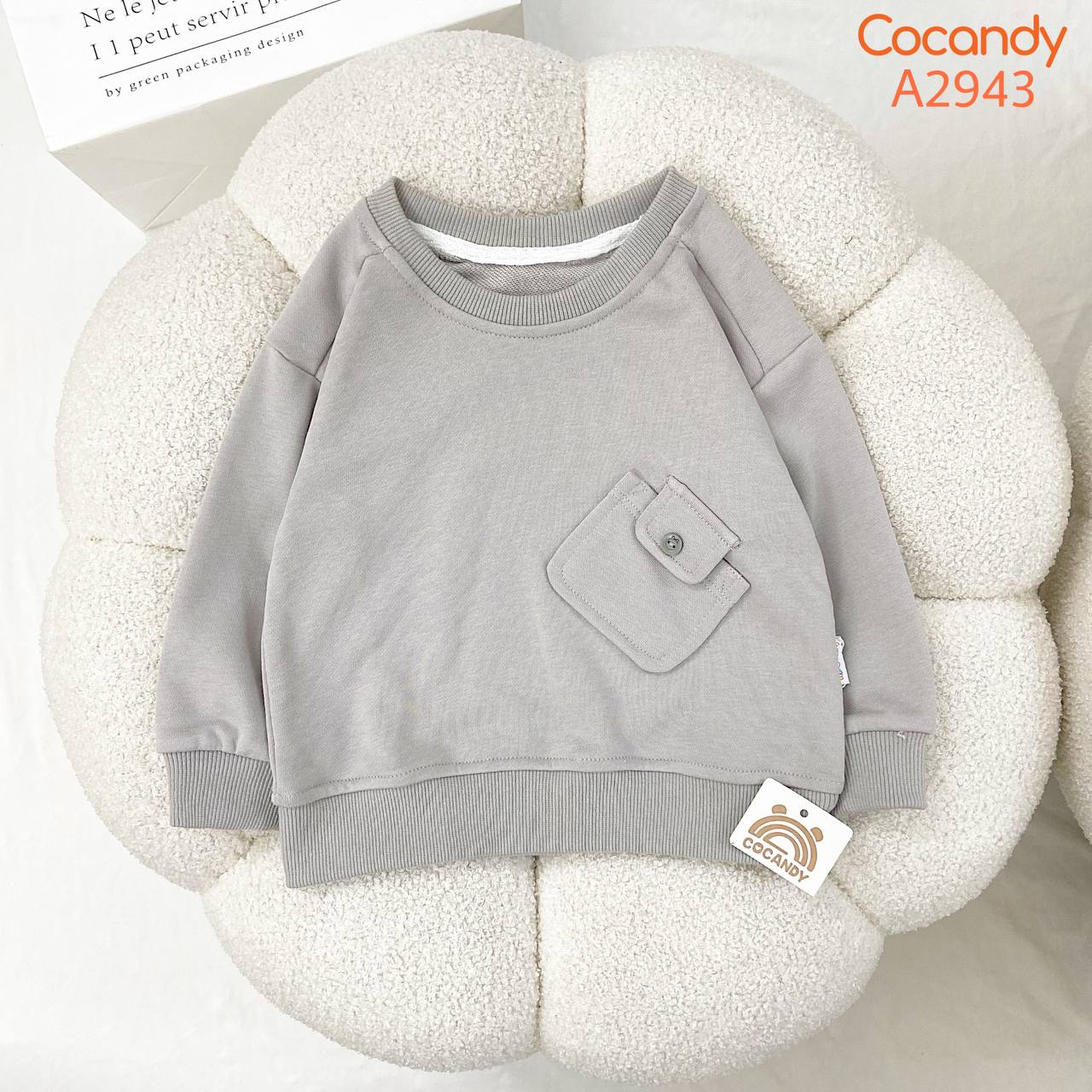 Áo dài GHI 1 túi lệch phối cúc_thumbnail_0