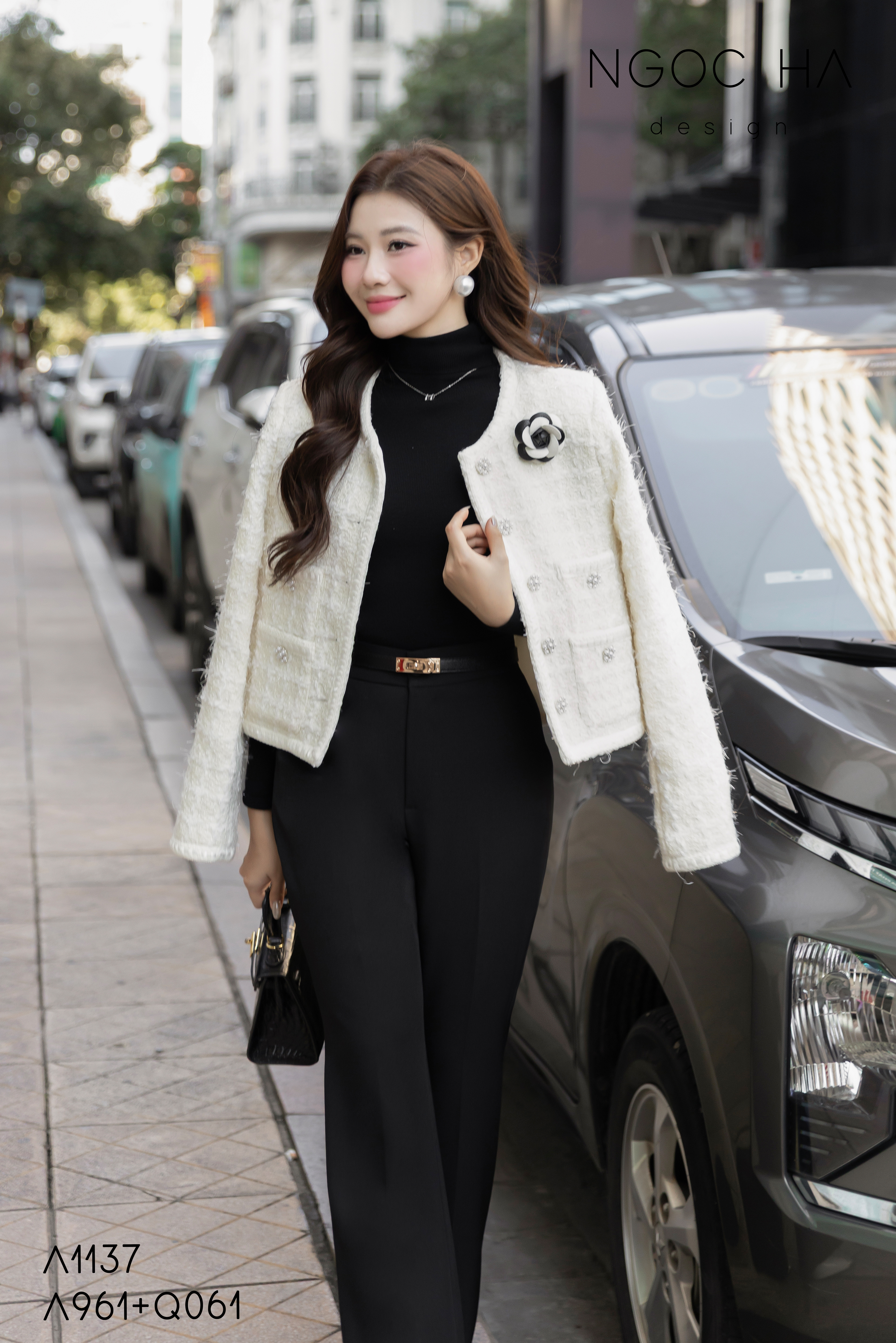 Anisa Top_ Áo Tweed 4 Túi Màu Kem A1137_thumbnail_8