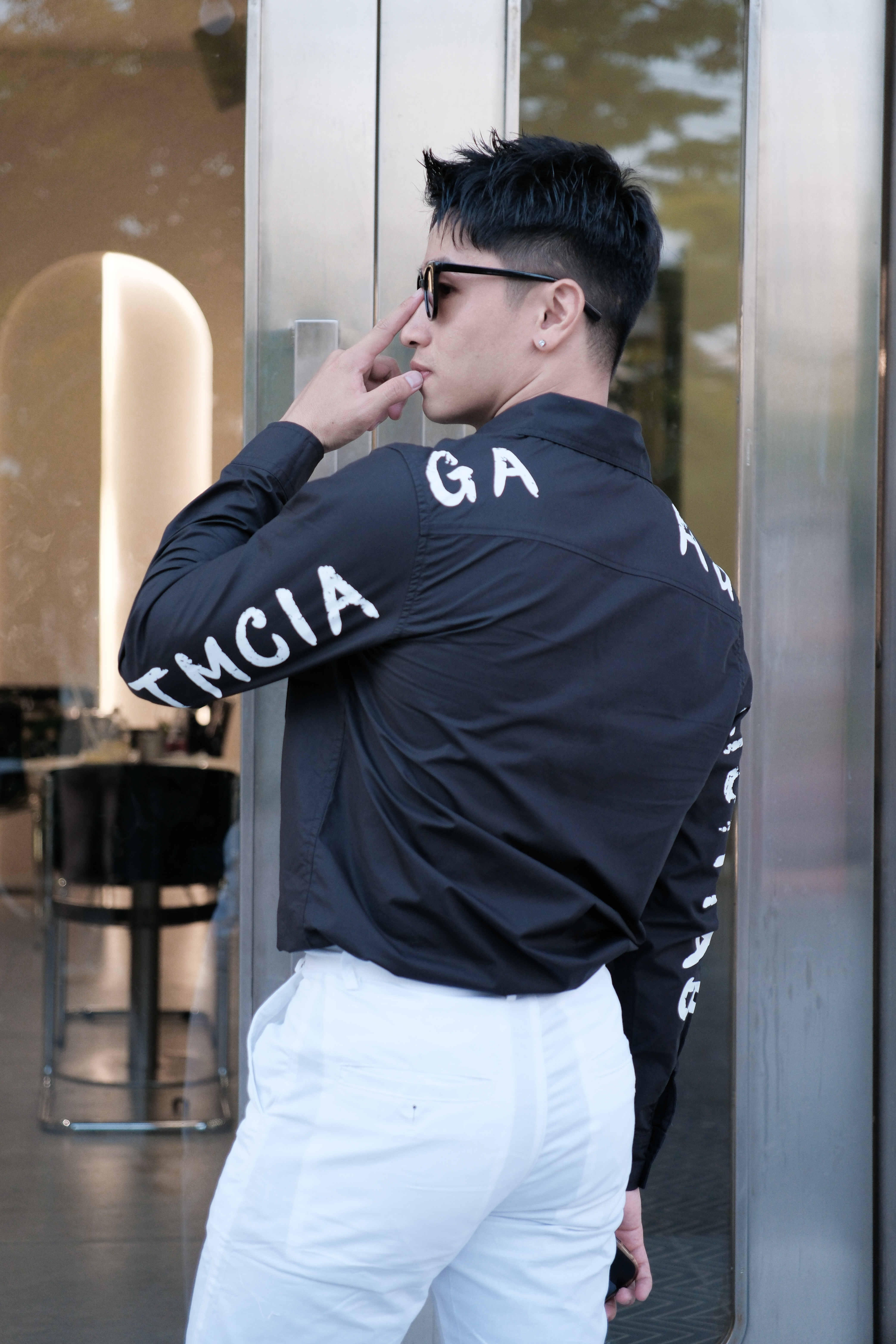 SA20 - Áo sơ mi nam tay dài in chữ BATMGA phong cách Hàn Quốc, chất cotton mềm mại, form rộng rãi_thumbnail_7