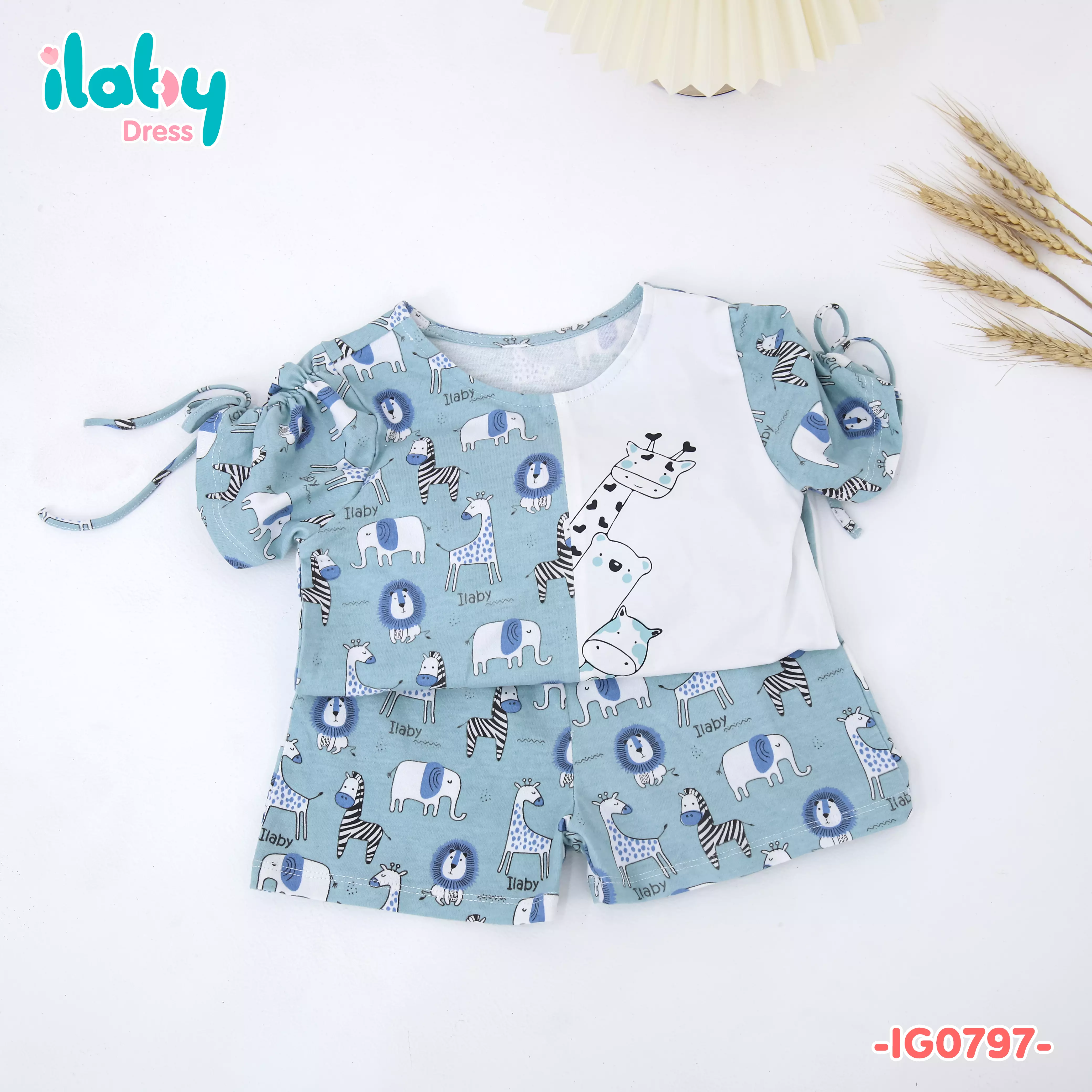 Bộ thun bé gái in sở thú_thumbnail_4