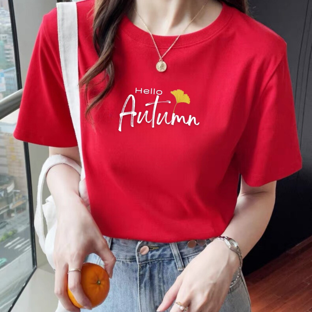 [Form Rộng] Áo phông nữ form rộng in chữ Hello Autumn - Áo thun nữ in hình thời trang Loza RT8375_thumbnail_3
