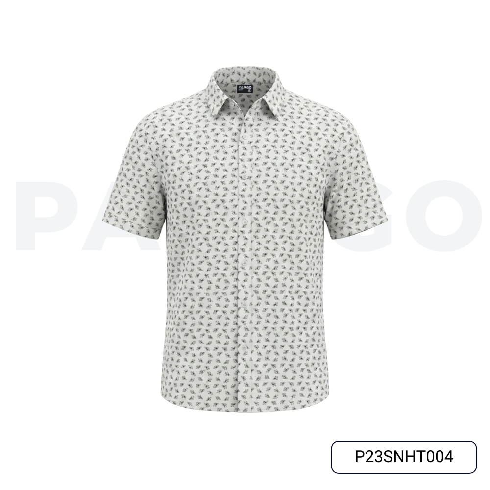 Áo sơ mi nam trung niên PAPAGO tay ngắn lai ngang in họa tiết - P23SNHT004_thumbnail_2