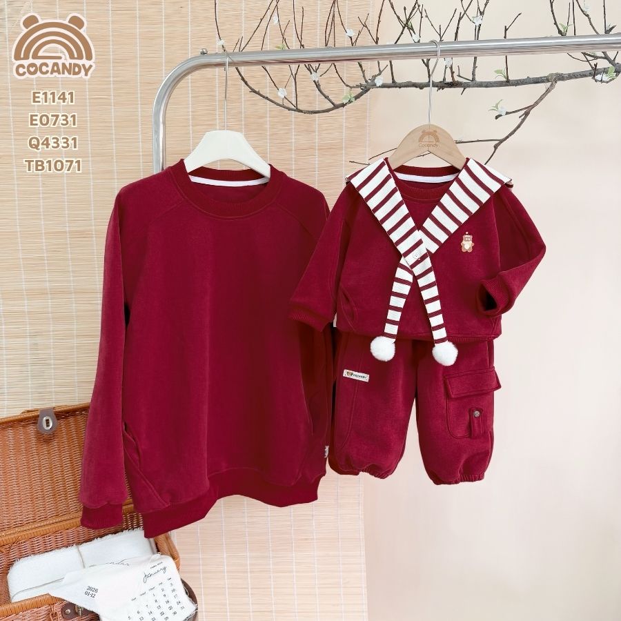 Áo dài nỉ ĐỎ trơn NAM