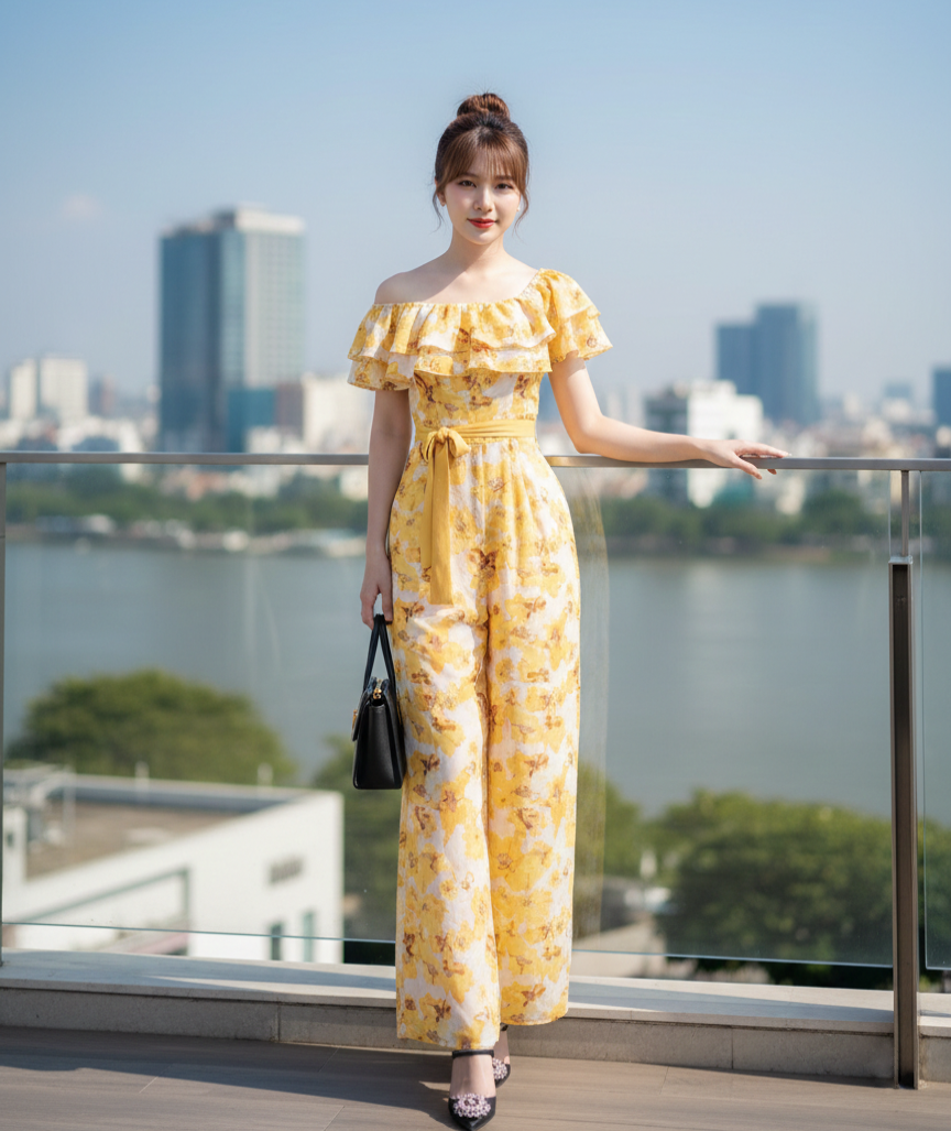 Jumpsuit ống rộng bèo ngực mặc 2 kiểu_thumbnail_29