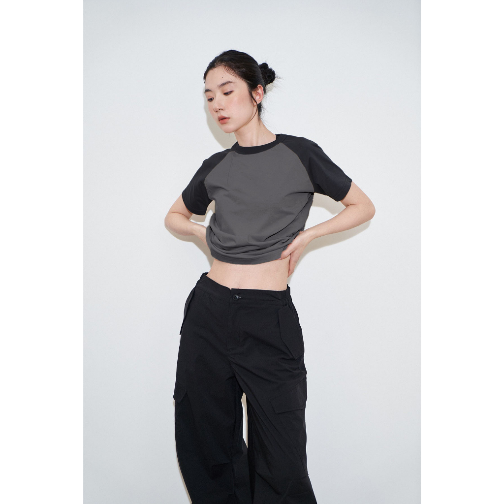 Áo baby tee phối trơn ABPTT01 Miucho cotton cổ tròn in basic_thumbnail_4