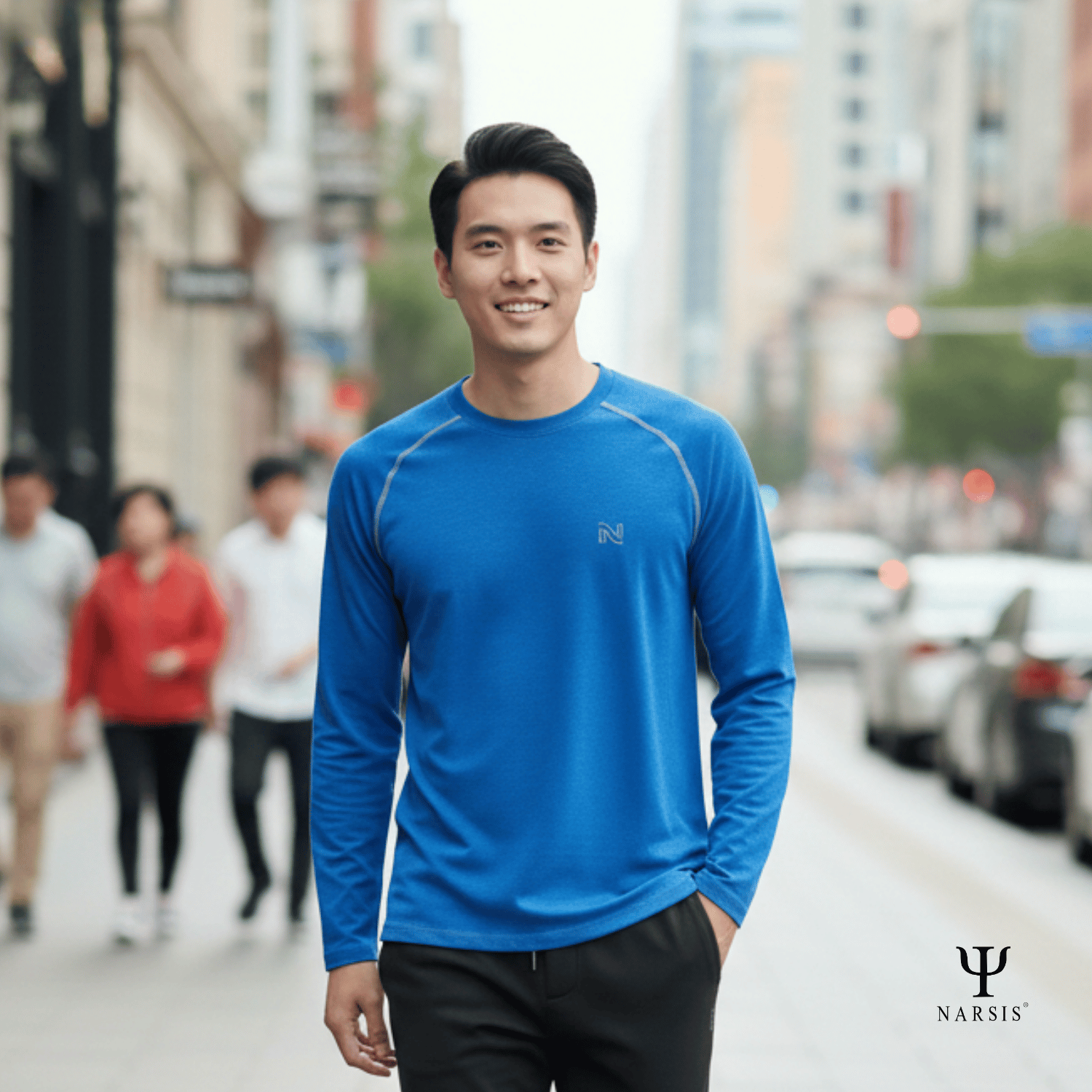 ÁO NAM GIỮ NHIỆT D7078 NARSIS PE NHẸ, THOÁNG KHÍ, THẤM MỒ HÔI, CHẤT LIỆU BỀN, CHỐNG NẮNG