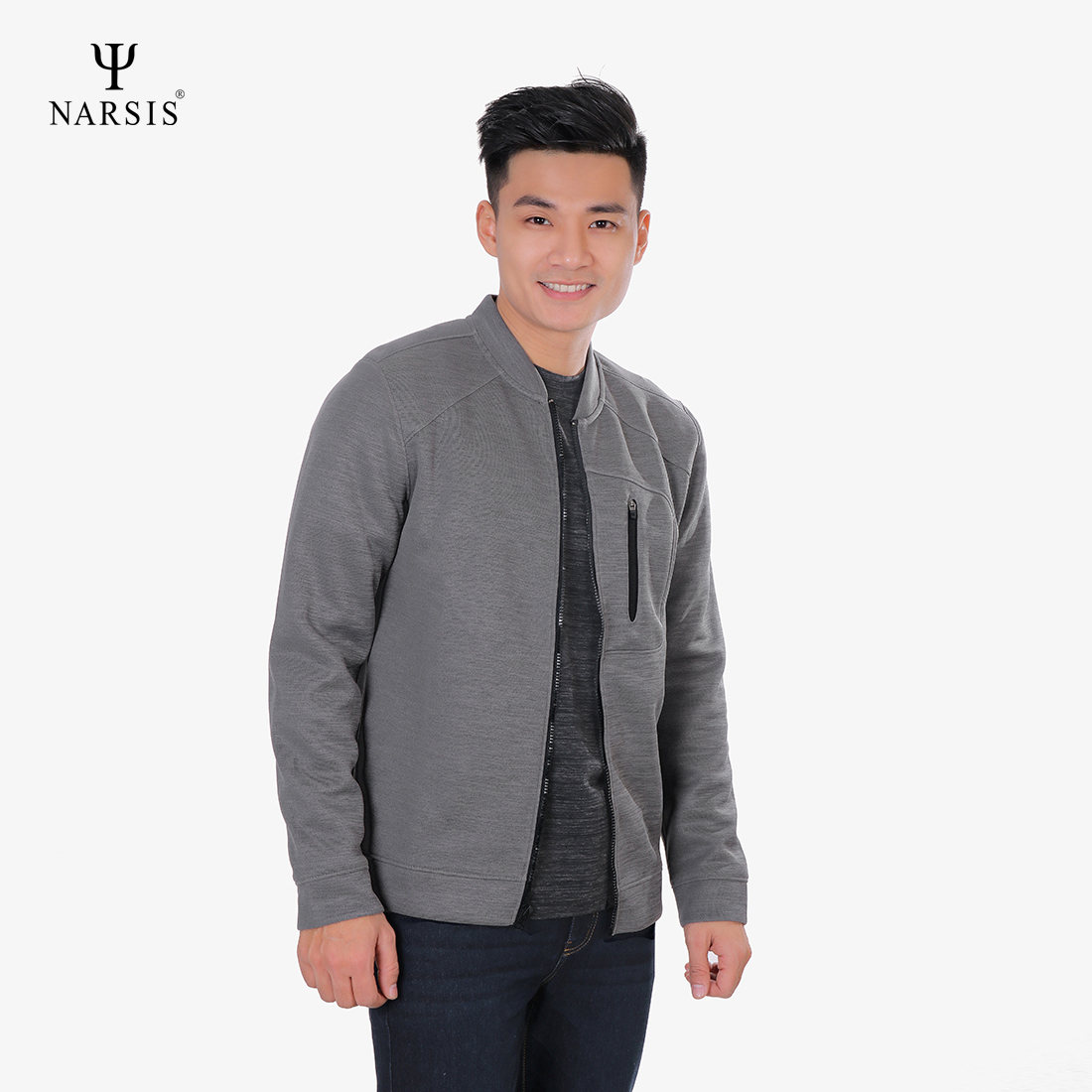 ÁO KHOÁC NAM D8080 NARSIS CHẤT LIỆU THOÁNG MÁT, DỄ CHỊU, THOẢI MÁI CẢ NGÀY, DỄ VẬN ĐỘNG