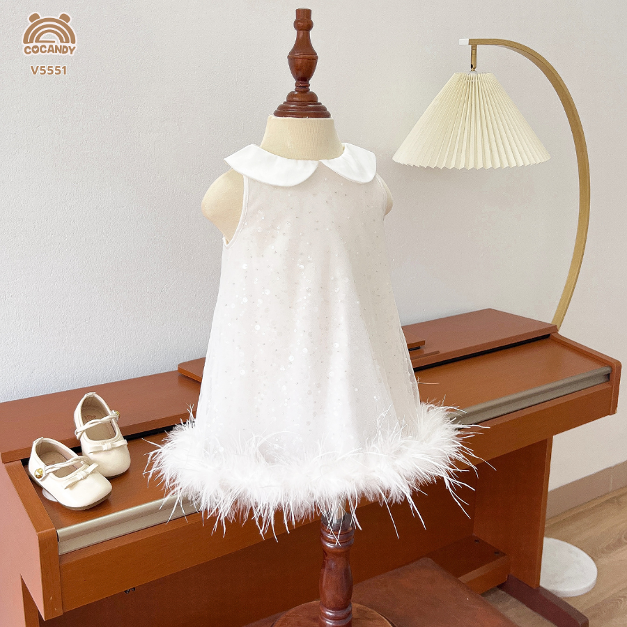 Váy cộc TRẮNG bling 