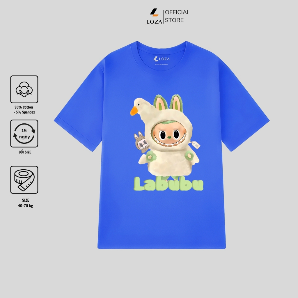 [Form Rộng] Áo thun nữ in hình Labubu nhiều mẫu - Áo phông nữ dáng rộng Loza - G0195_thumbnail_4