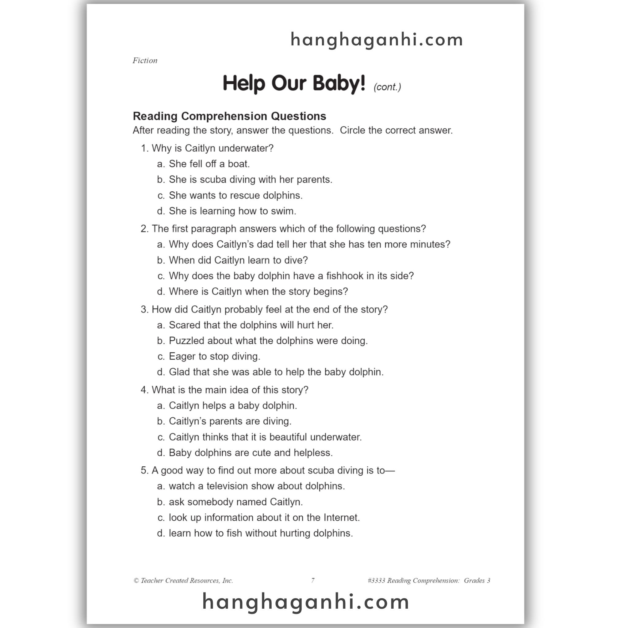 Reading Comprehension Grade 3 Teacher Created Resources, sách đọc hiểu lớp 3_thumbnail_16