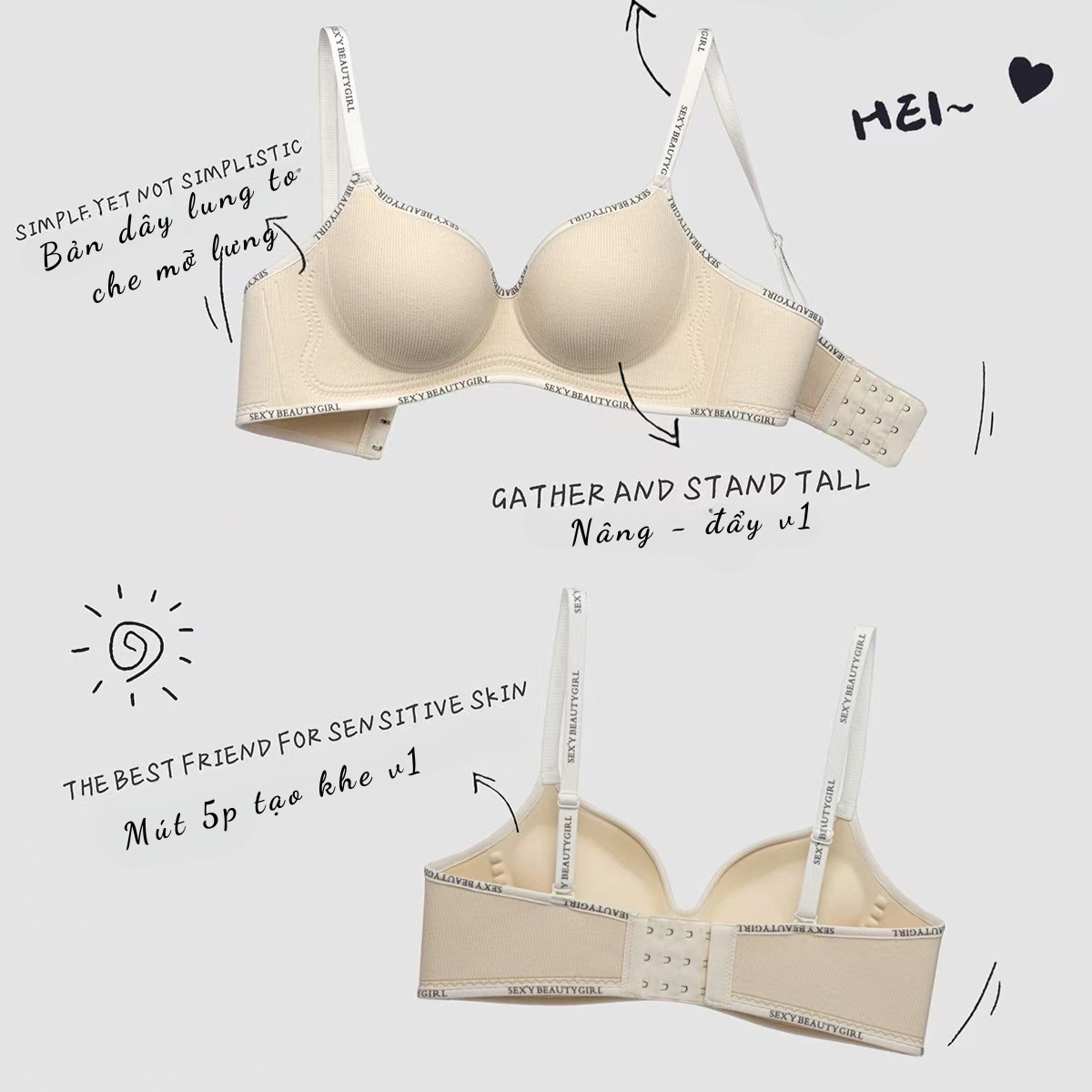 [Mã B55] Áo Lót Cotton Nữ  Mút Dày 5cm Nâng Vòng 1 Không Gọng Áo Bra Chất Cotton Không Gọng Có Mút Dày Đệm Tròn Gom Quả Chống Xệ Hạn Chế Ngấn Mỡ Lưng -- Vikam_thumbnail_15