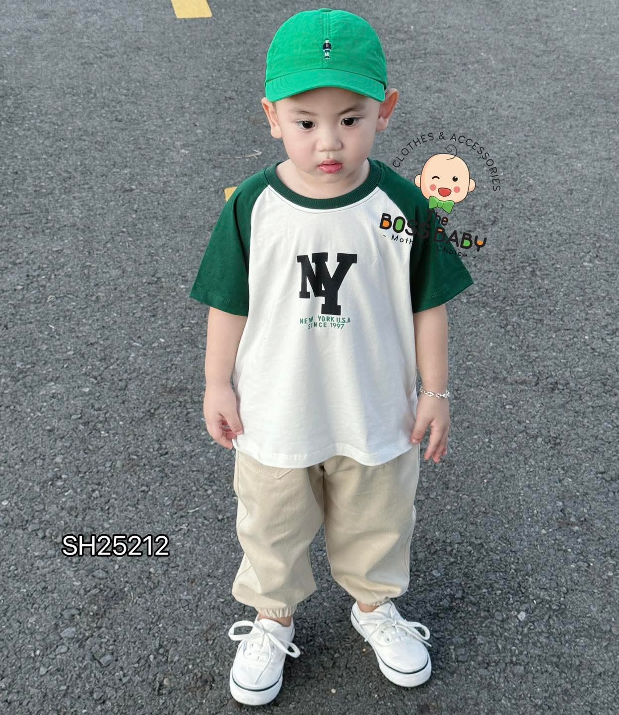 Set bộ kaki quần jogger be tay phối xanh NY_thumbnail_2