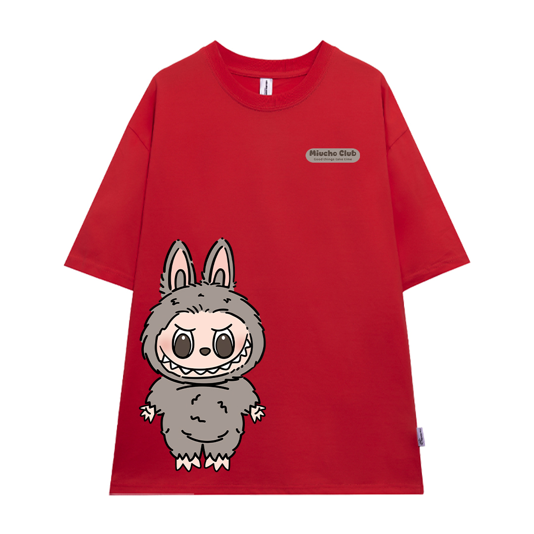 Áo thun labubu form rộng nhiều màu ATD1468 Miucho vải cotton cổ tròn in mix_thumbnail_15