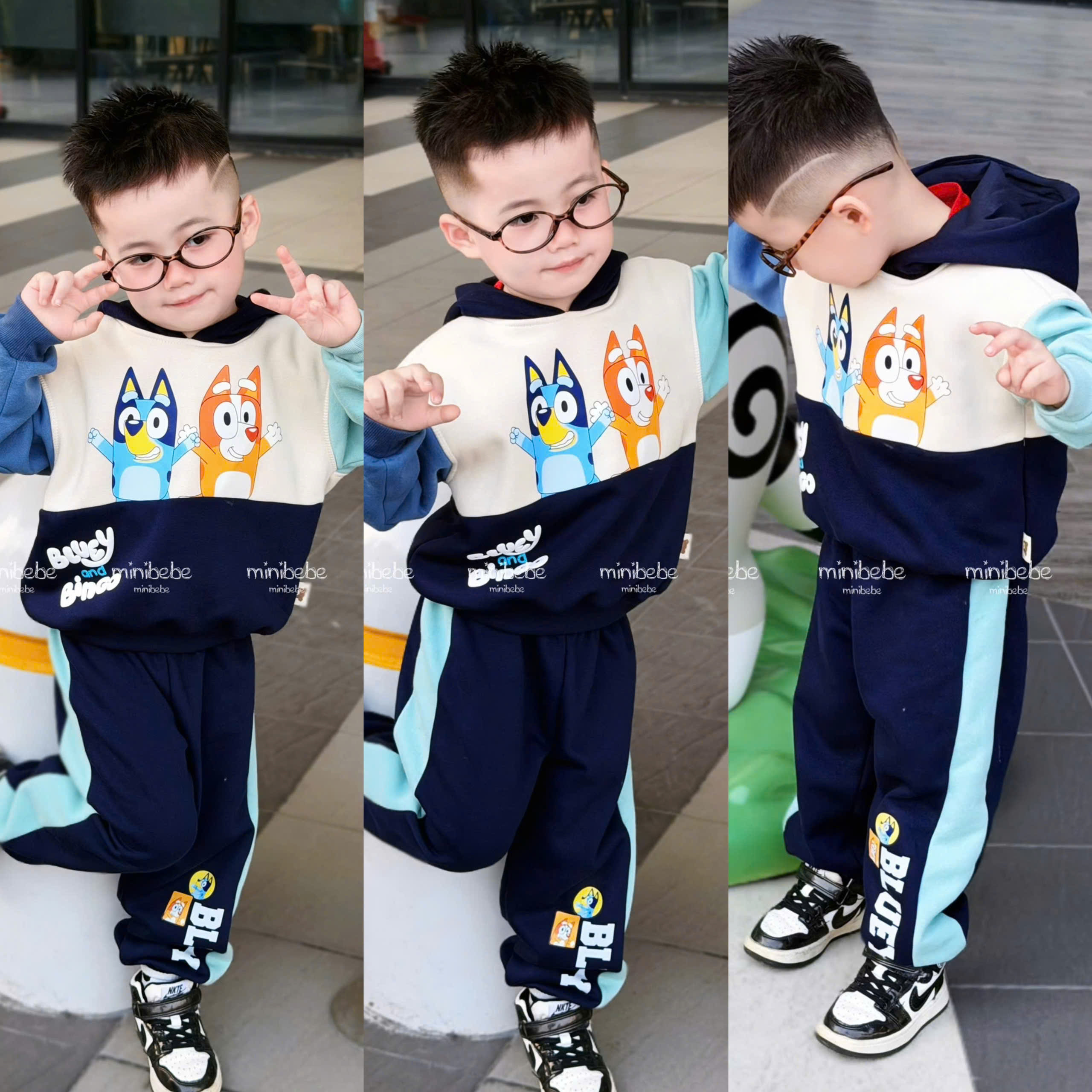 K43 BỘ NỈ HOODIE 2 CHÓ - A210.428