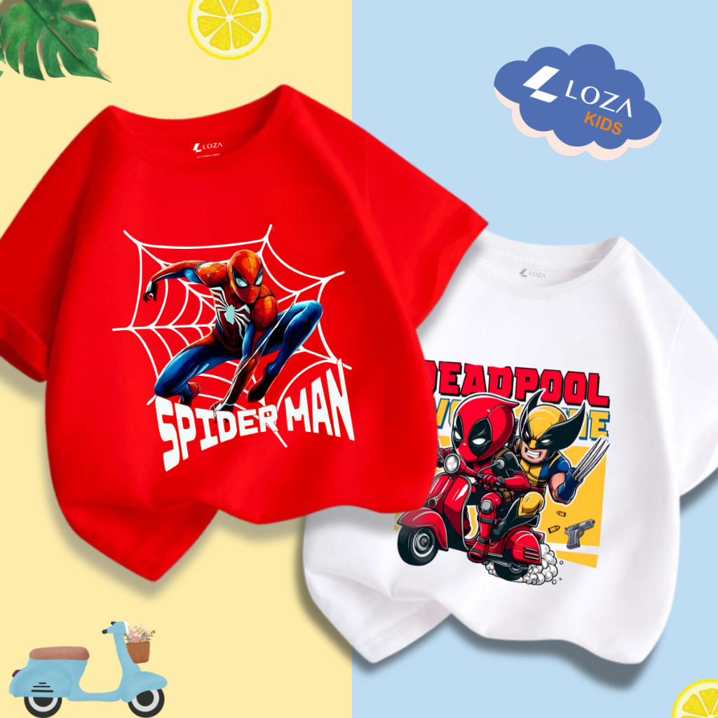 Áo thun bé trai in hình BST Marvel - Loza Kids Mã CA007