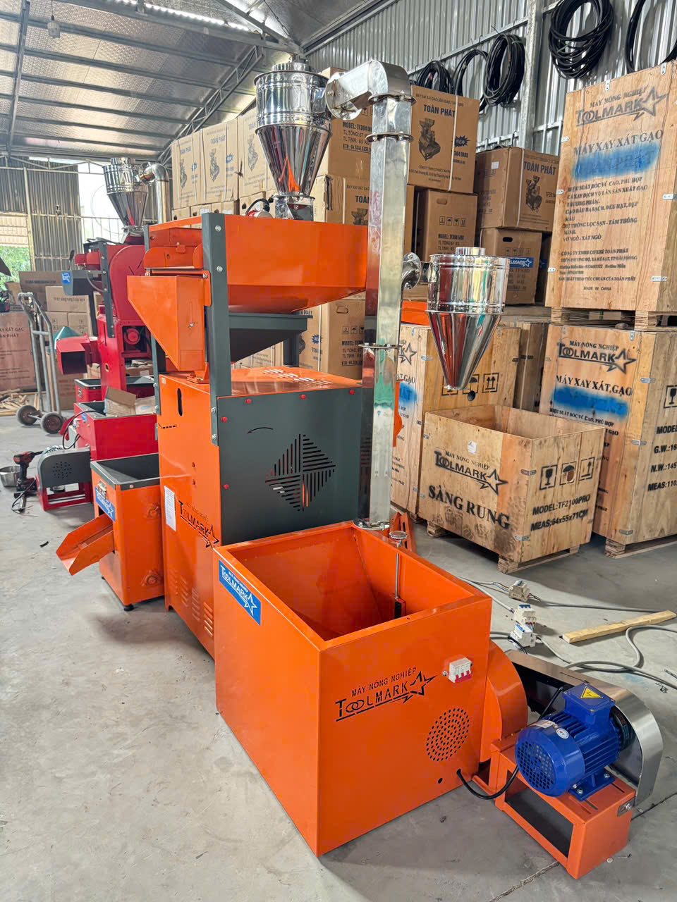 Máy xát gạo công nghiệp liên hoàn 2 chức năng xát + nghiền Toolmark (TM)_thumbnail_2