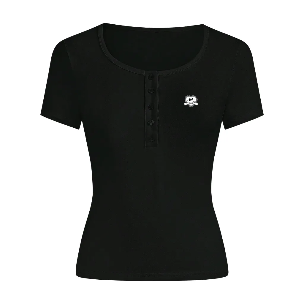 Áo thun ôm body cổ nút Miucho vải visco mềm mại thoáng mát chuẩn form in artwork 2709_thumbnail_7