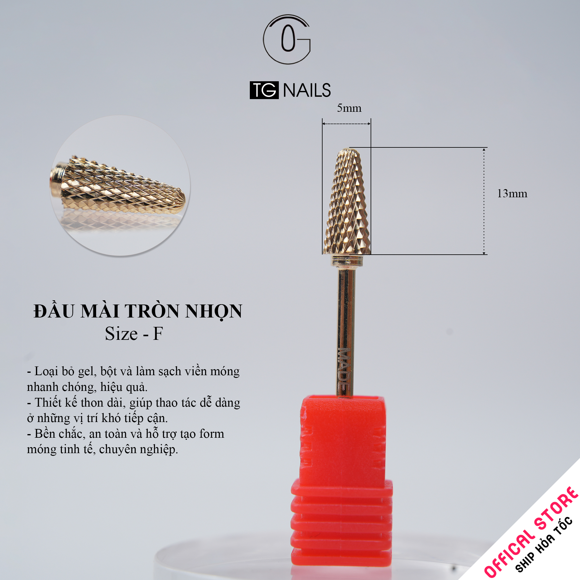 Đầu mài móng Mỹ màu vàng