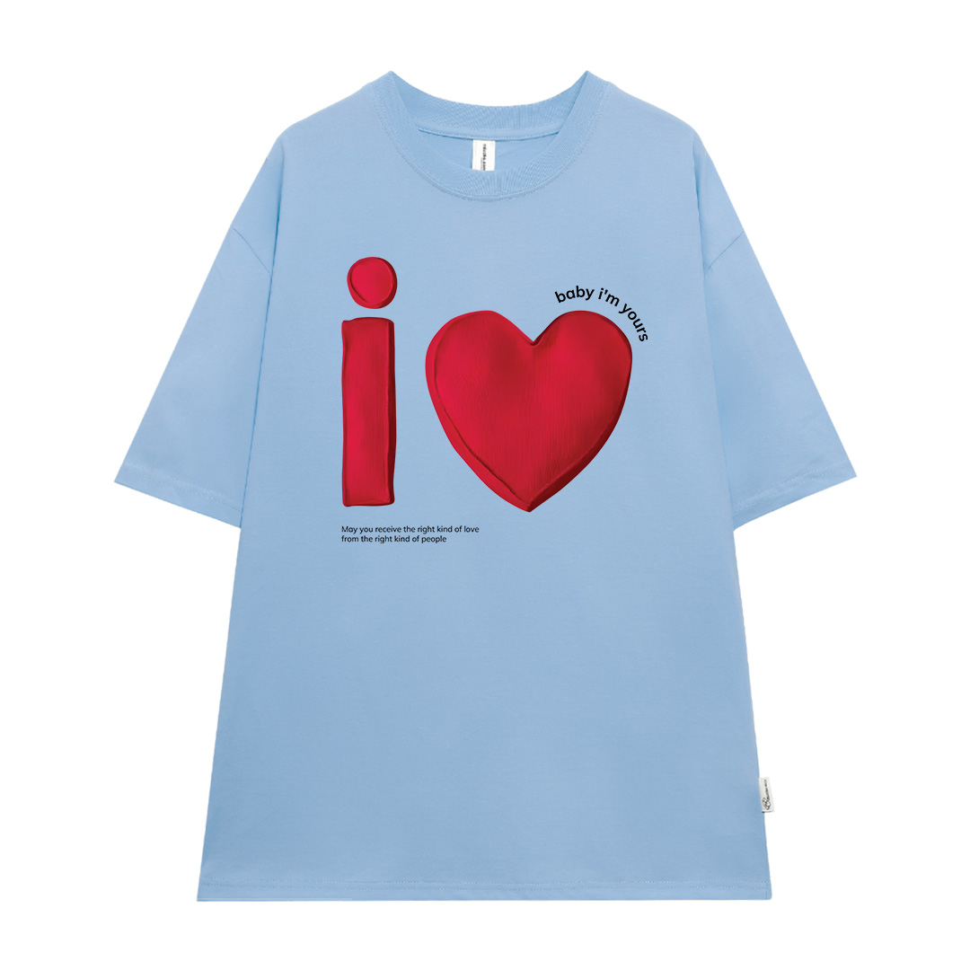 Áo thun cặp đôi couple trái tim from rộng ATD1373 Miucho vải cotton thoáng mát cổ tròn in mix_thumbnail_10