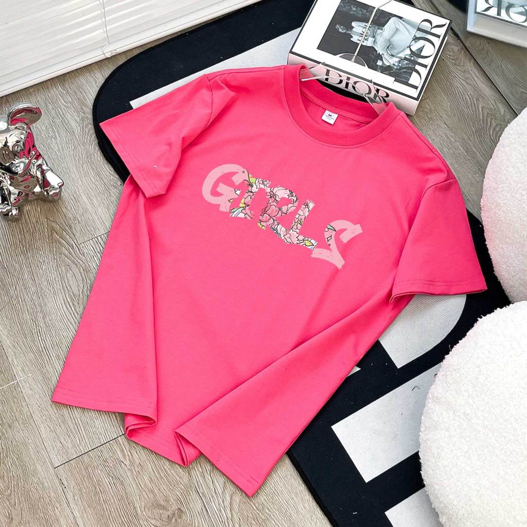 Áo thun nữ form vừa regular ARD555 Miucho Chic cotton cổ tròn in typography_thumbnail_8