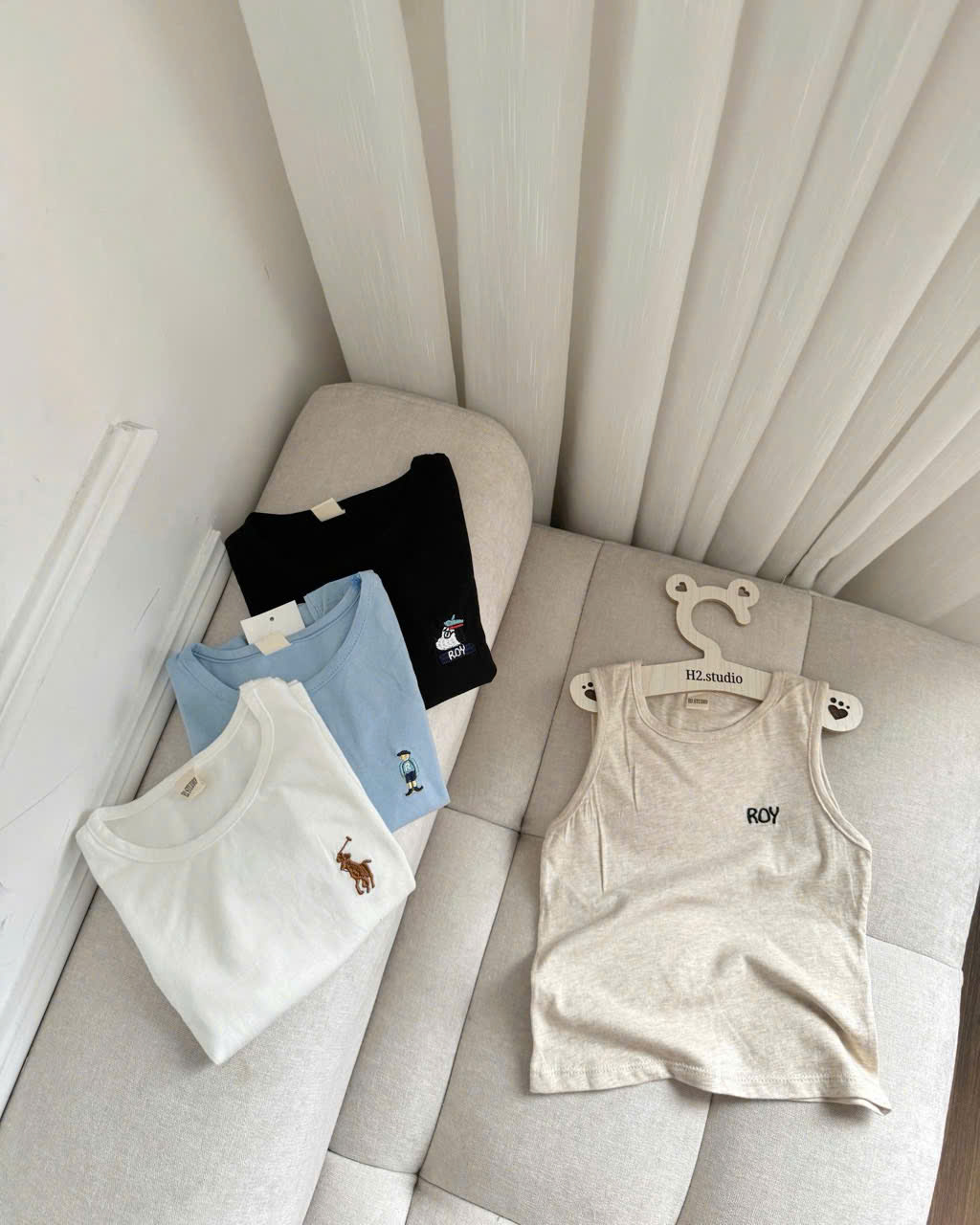 A91 SET 4 ÁO BA LỖ 4 MÀU THÊU HÌNH VÀ CHỮ- A106.223