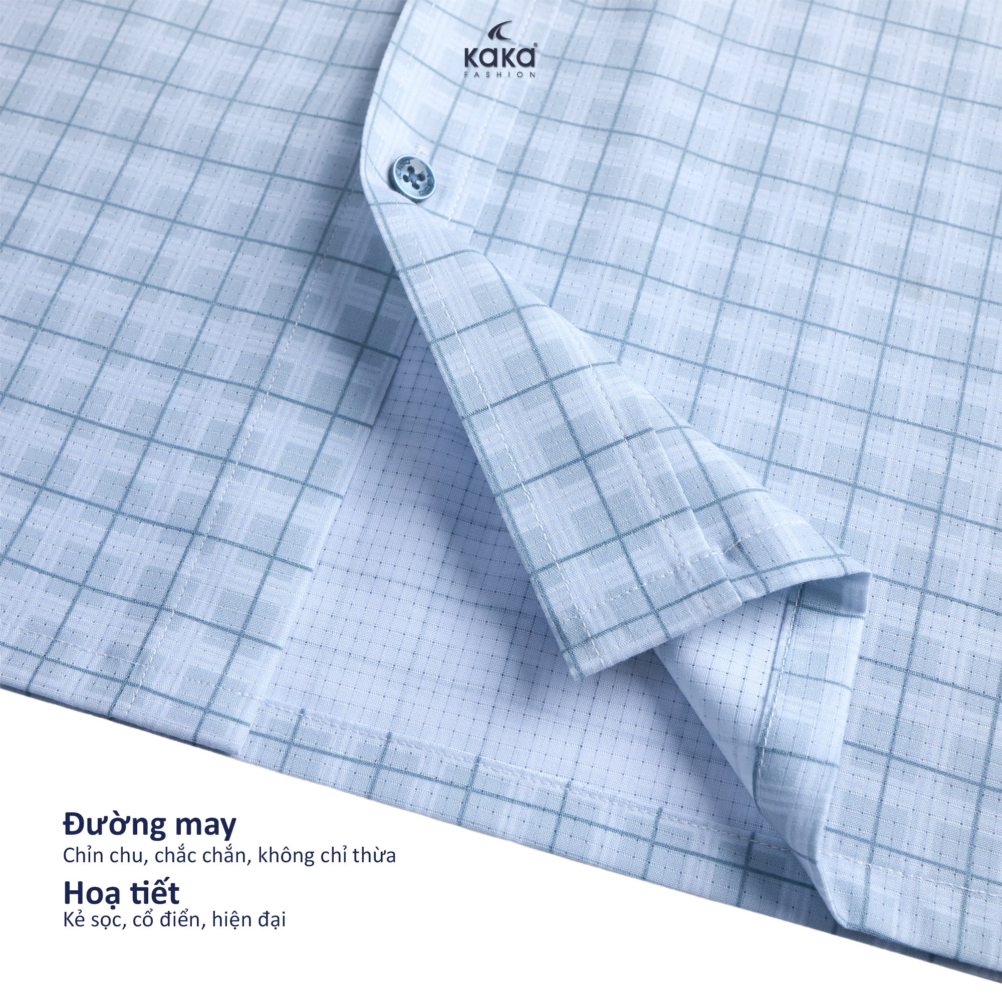 Áo Sơ Mi Kaka Họa Tiết Sọc Có Túi_thumbnail_3