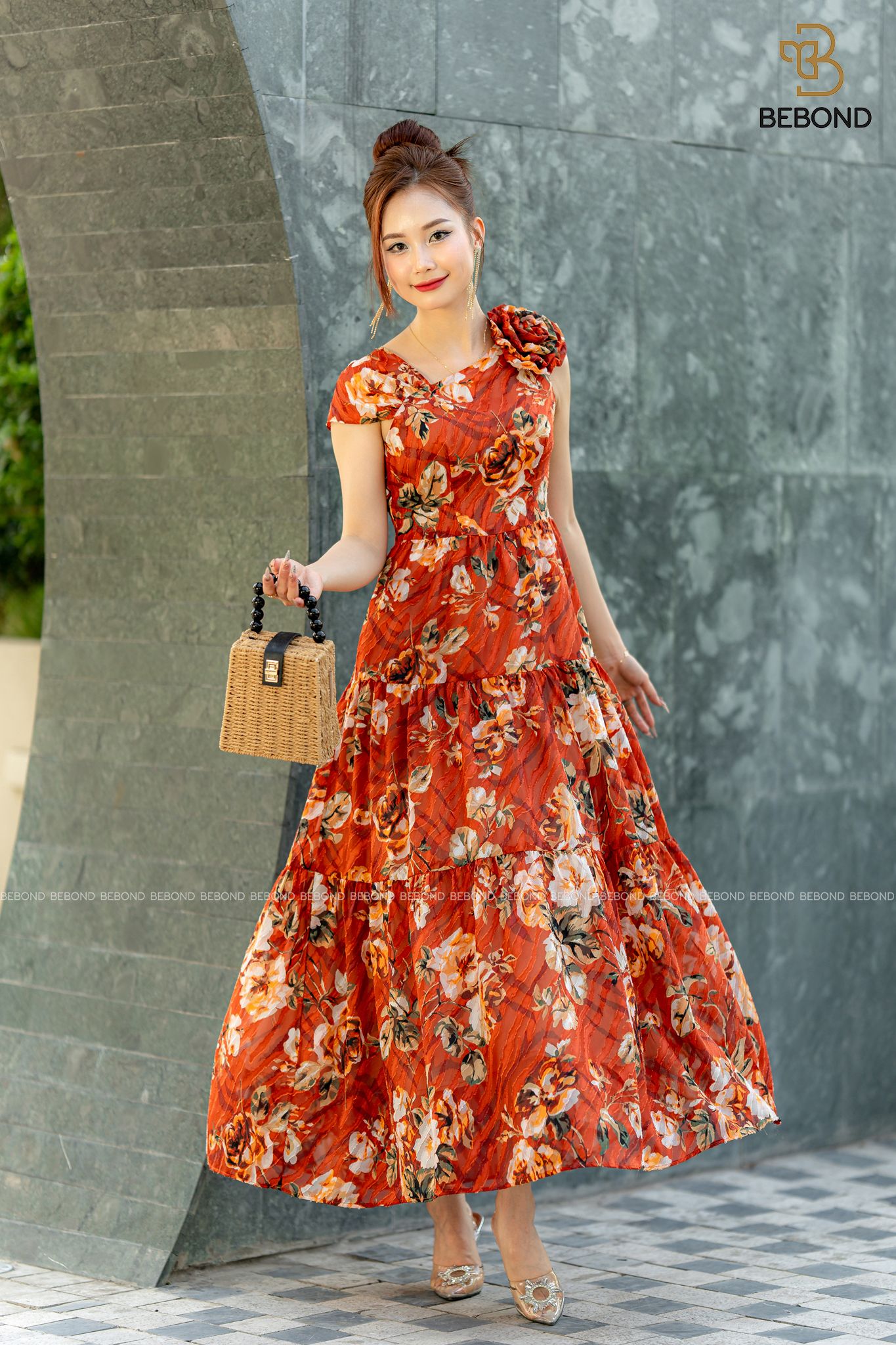 Đầm voan hoa cam- Luna Dress_thumbnail_6